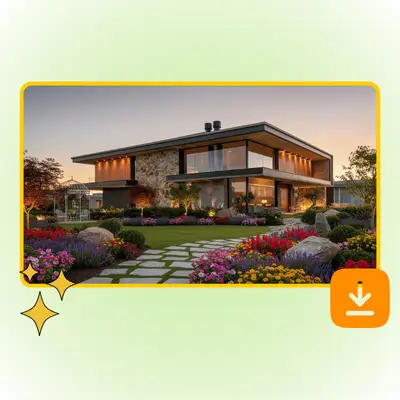 Garden Design Generator: Step 3: Download and Share the Final Design Image