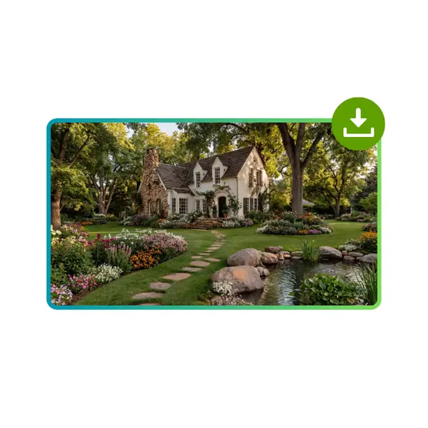 Planificador de Jardín con IA: Paso 3: Vista Previa y Descarga tu Diseño