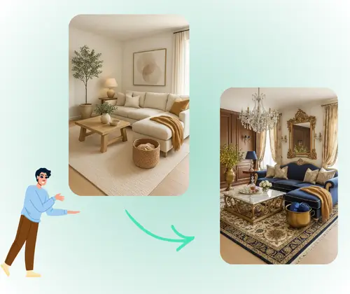 What is AI Living Room Design?