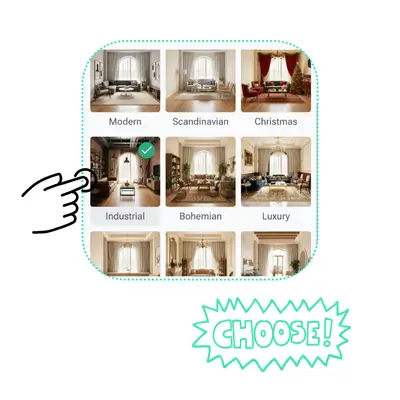 AI Living Room Design - Choose Your Style