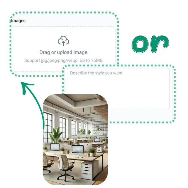 AI Office Design - Upload Office Photo