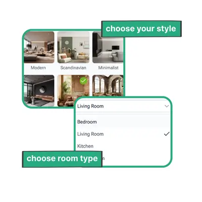 RoomDesign: Step 2 – Choose a Style or Describe Changes