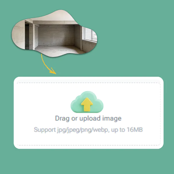 AI Kitchen Planner - Step 1: Upload a Photo of Your Current Kitchen