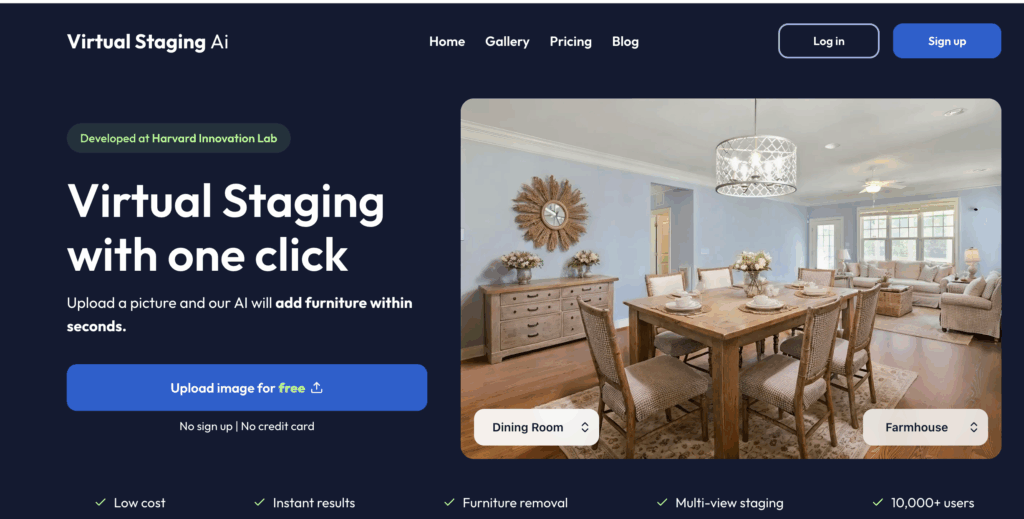 5. Virtual Staging AI – Best for Real Estate Professionals and High-Volume Brokers